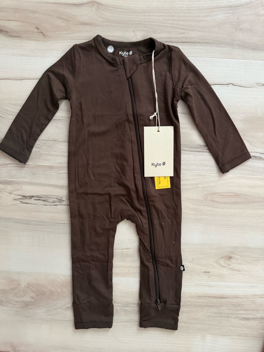 Kyte BABY Brown Zippered One-Piece Bodysuit